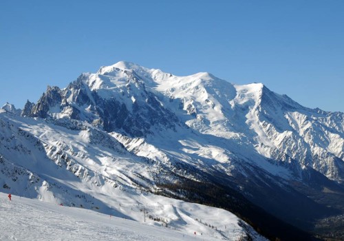 A mountain view of Chamonix's ski area.